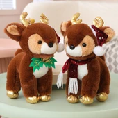 Noel Geyiği Peluş Oyuncak - Hediye Çantalı 30cm thumbnail 8