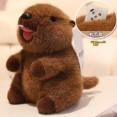 Kahverengi Peluş Dağ Sıçanı Oyuncak - Kükreyen - 21cm - 1