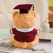 25cm Peluş Oyuncak Ayı - Çiçek Buketli - 12
