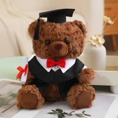 25cm Peluş Oyuncak Ayı - Çiçek Buketli - 5