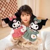 Kuromi Ayakta Peluş Oyuncak 30cm - Pembe JK Seti Elbise - 9
