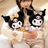 Kuromi Ayakta Peluş Oyuncak 30cm - Pembe JK Seti Elbise - 8