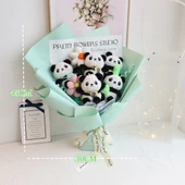 Çift Panda Yuvarlak Chanel Buketi - 30x15cm - 6