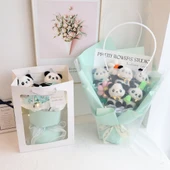 Çift Panda Yuvarlak Chanel Buketi - 30x15cm - 8