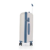 MÇS Bavul Orta ve Kabin 2li Set Kırılmaz Silikon Valiz V305 Kemik/SkyBlue thumbnail 4
