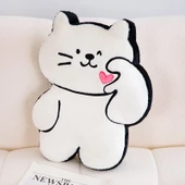 Yanak Kalp Peluş Yastık - Kuzu Süt Başlığı - 60*40*15cm - 11