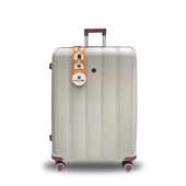 MÇS Bavul Orta ve Kabin 2li Set Kırılmaz Silikon Valiz V305 Kemik/Mürdüm - 2
