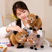 Yaban Domuzu Peluş Oyuncak - Açık Kahverengi - 25cm - 10