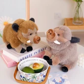 Yaban Domuzu Peluş Oyuncak - Sütlü Kahve - 25cm - 6