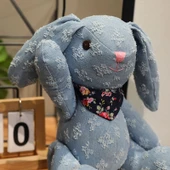 Kumaş Tavşan Peluş Oyuncak - Mavi 36cm - 12