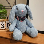 Kumaş Tavşan Peluş Oyuncak - Mavi 36cm - 1