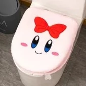 Peluş Klozet Kapağı Seti - Pembe Melodi - 9