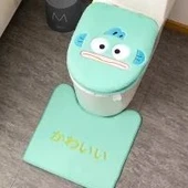 Peluş Klozet Kapağı Seti - Pembe Melodi - 6