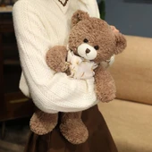 Çilek Aşkı Peluş Oyuncak Ayı - Süt Beyazı - 36cm - 9