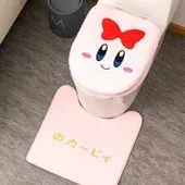Peluş Klozet Kapağı Seti - Pembe Melodi - 5