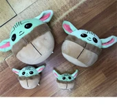 Yoda Peluş Yuvarlak Yastık - Star Wars Bebek Oyuncak - Mavi - 10cm - 8