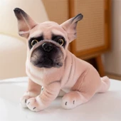 Peluş Köpek Oyuncak - Oturan Bulldog - 20x22cm - 1