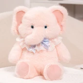 Peluş Sırt Çantası Bebek - Mavi, Önlük Detaylı - 45 cm - 6