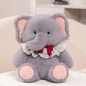 Peluş Sırt Çantası Bebek - Mavi, Önlük Detaylı - 45 cm - 7