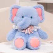 Peluş Sırt Çantası Bebek - Mavi, Önlük Detaylı - 45 cm - 5