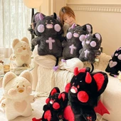 Dudu Miyav Gri Mor Şeytan Peluş Oyuncak Bebek - 20cm - 4