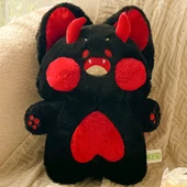 Dudu Miyav Gri Mor Şeytan Peluş Oyuncak Bebek - 20cm - 9