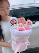 Dönüşen Ruby Peluş Buket - Küçük Boy Pembe Dönüşen Kalın Balık Ruby - 9