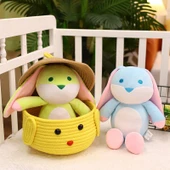 Şeker Tavşan Peluş Oyuncak - Mavi - 32cm - 10