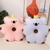 Salya Akan Kapibara Desenli Çiçek Peluş Minder - 50x50cm - 5