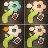Çiçek Peluş Yastık - Beyaz - 100cm - 6