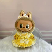 38cm Labubu Bebek Elbisesi - Sarı Puantiyeli - 1