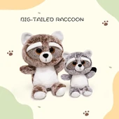 Rakun Peluş Oyuncak - Gri - 20cm - 2