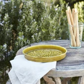 Karaca Home Donna Dekoratif Tepsi Hardal 20 cm thumbnail 1