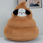 Kakalı Peluş Yastık - Kahverengi - 50cm - 11