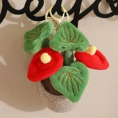 Antoryum Peluş Oyuncak - Kırmızı Süs - 35cm - 12