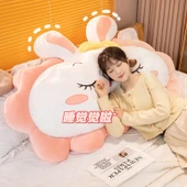 Çiçek Tavşan Peluş Yastık - Şaşı Gözlü - 100cm - 8