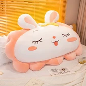 Çiçek Tavşan Peluş Yastık - Şaşı Gözlü - 100cm - 1