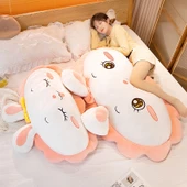Çiçek Tavşan Peluş Yastık - Şaşı Gözlü - 100cm - 5