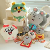 10cm Büyük Fare Kafası Peluş Anahtarlık - Gözleri Kapalı thumbnail 2