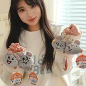 10cm Büyük Fare Kafası Peluş Anahtarlık - Gözleri Kapalı thumbnail 4