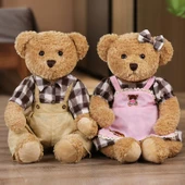 Düğün Ayıcık Peluş Oyuncak - Siyah Ekose 85cm (Model 1) - 4
