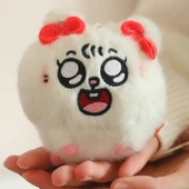 10cm Büyük Fare Kafası Peluş Anahtarlık - Gözleri Kapalı thumbnail 3