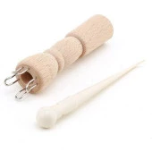 Nurge Ahşap 8 Pin Örgü Makarası + Plastik Tığ ( 240-5 ) thumbnail 2