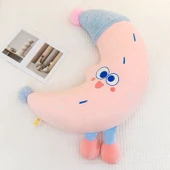 Büyük Ay Peluş Yastık - Pembe - 110cm - 4
