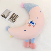 Büyük Ay Peluş Yastık - Pembe - 110cm - 10