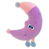 Büyük Ay Peluş Yastık - Pembe - 110cm - 8