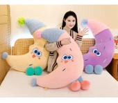 Büyük Ay Peluş Yastık - Pembe - 110cm - 2