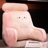 Kare Peluş Yastık - Pembe - 55x60cm - 1