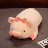 Pembe Yatan Domuz Peluş Oyuncak - 40cm - 9