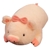 Pembe Yatan Domuz Peluş Oyuncak - 40cm - 11